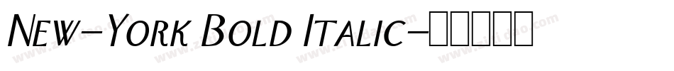 New-York Bold Italic字体转换